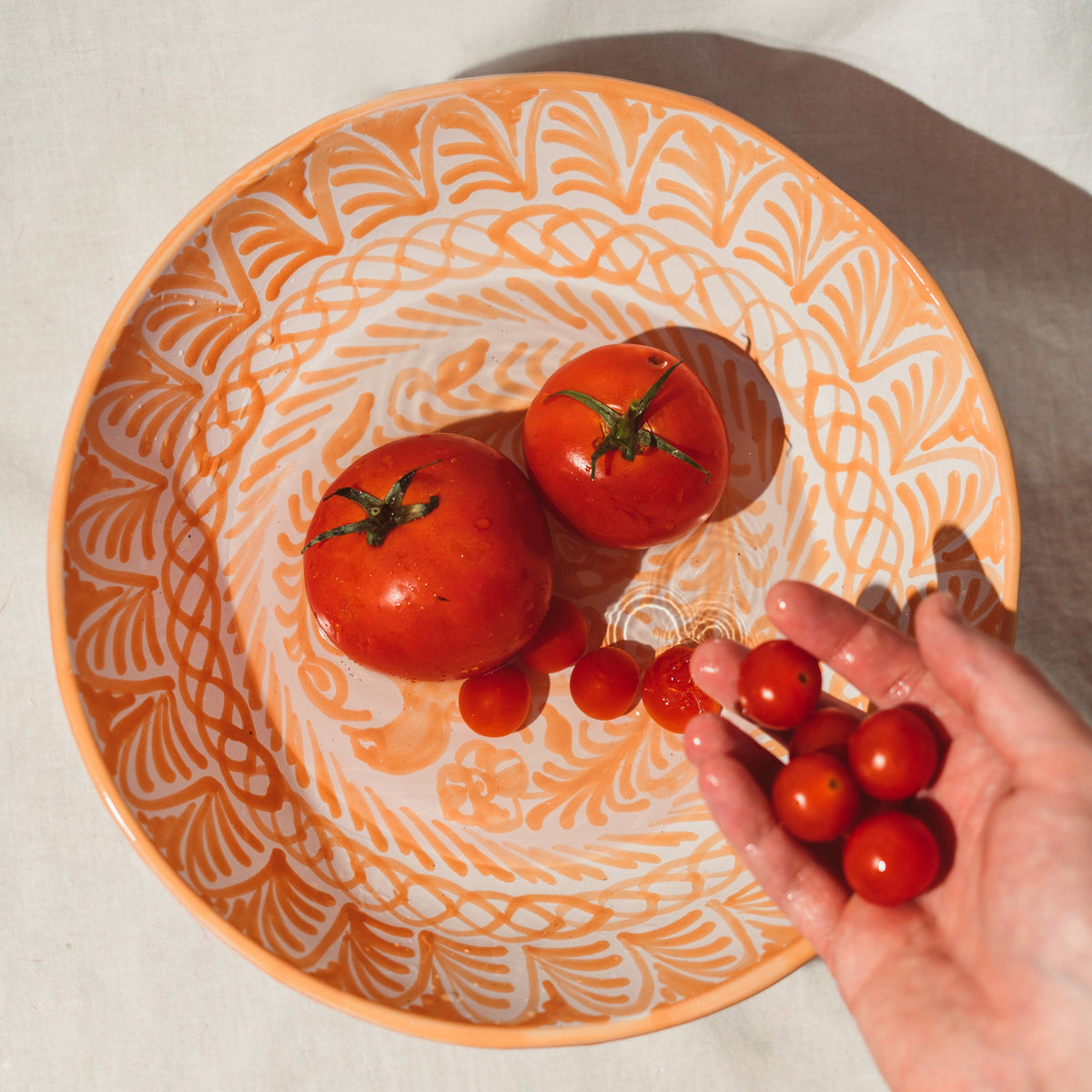 Large bowl with hand painted designs | SmithHönig