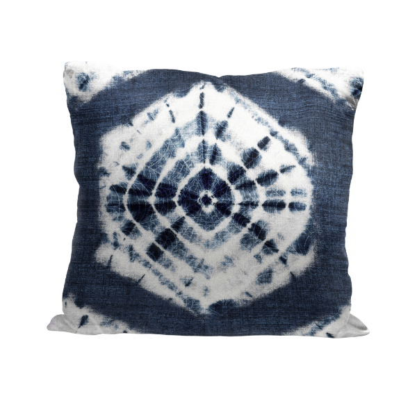 Blue tie dye online pillow