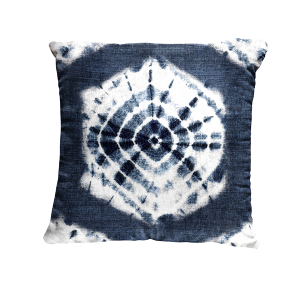 Blue and White Tie Dye Pillow Shibori Indigo