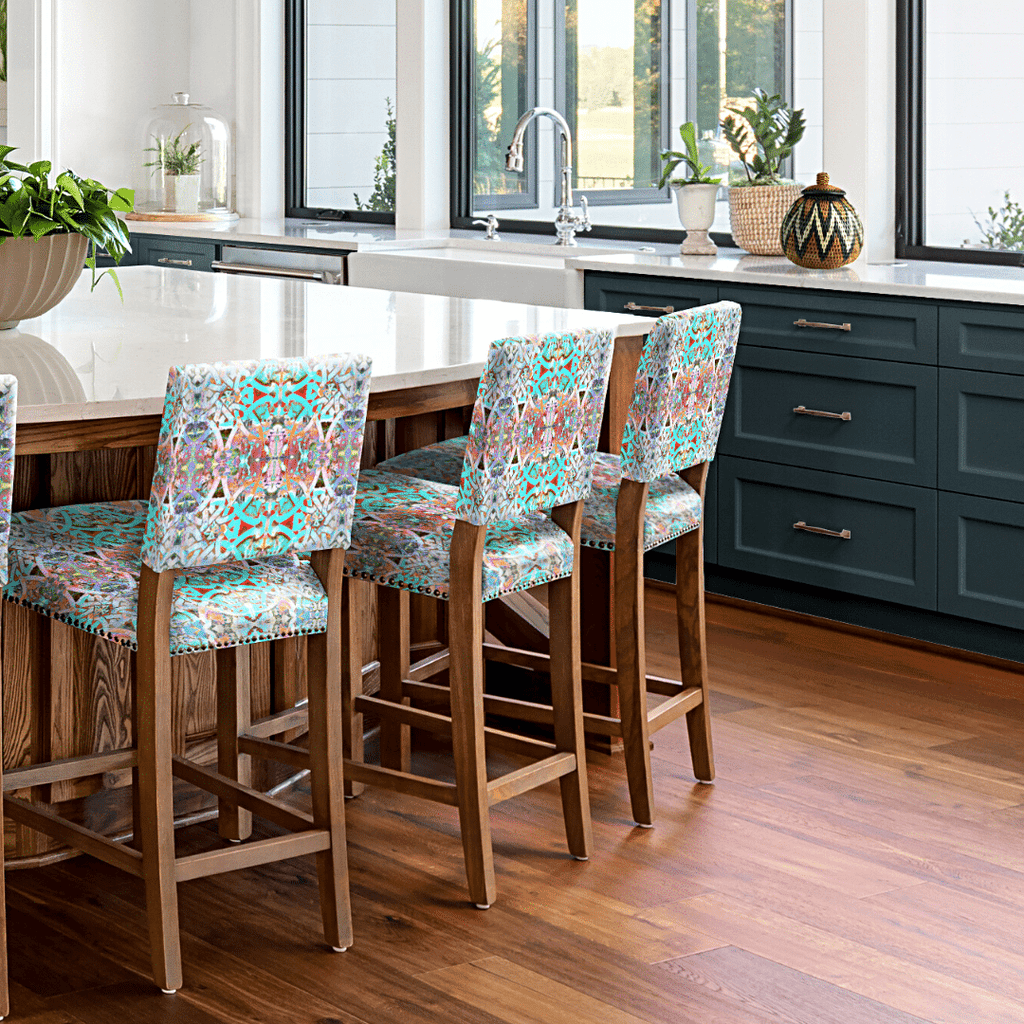 kitchen counter stool upholstered upholstery fabric