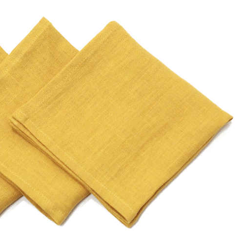 HEAVY WASHED BELGIAN LINEN NAPKIN SET IN ECRU – Ellei Home