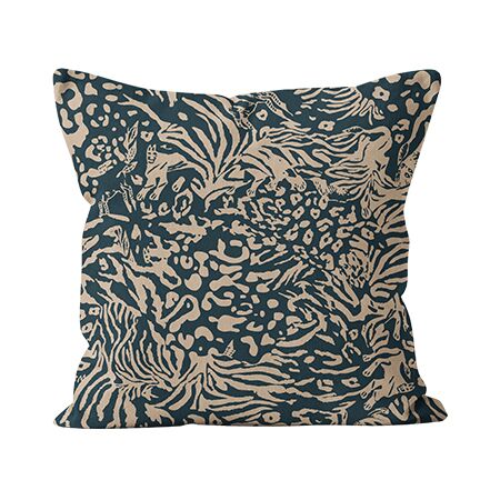 Camouflaged Lennon Square Linen Textured Pillow