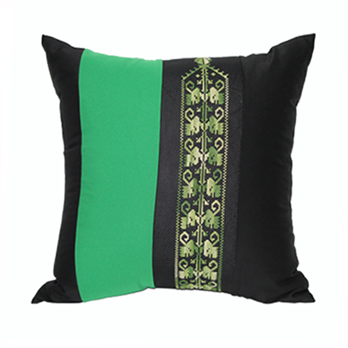 Green Bedouin Hand Embroidered Pillow