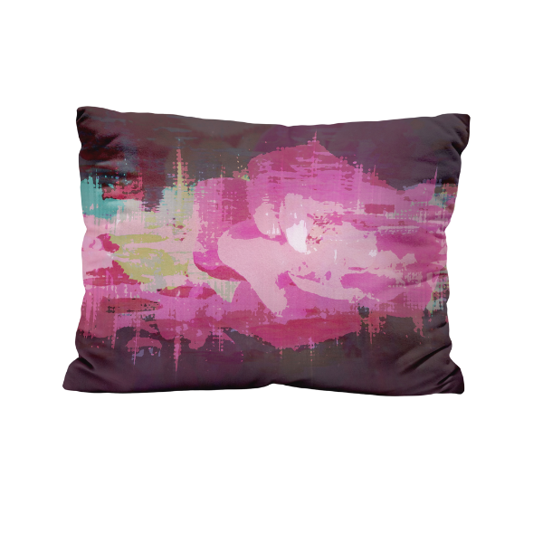 Abstract Velvet Suede Pillow - Ashes of Roses