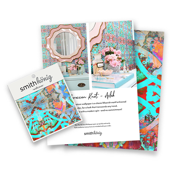 Sample Pack - Moroccan Knot Peel and Stick Wallpaper - Color: Asilah