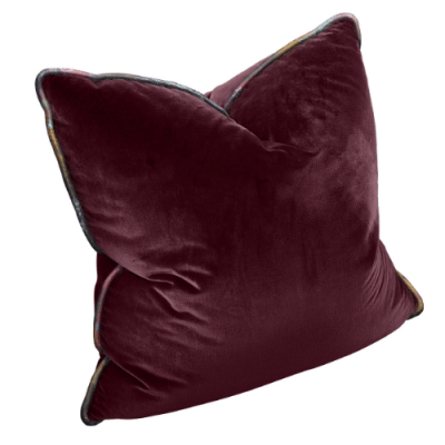 The Luxe - Lumbar Burgundy with Vintage Gypsum Welt