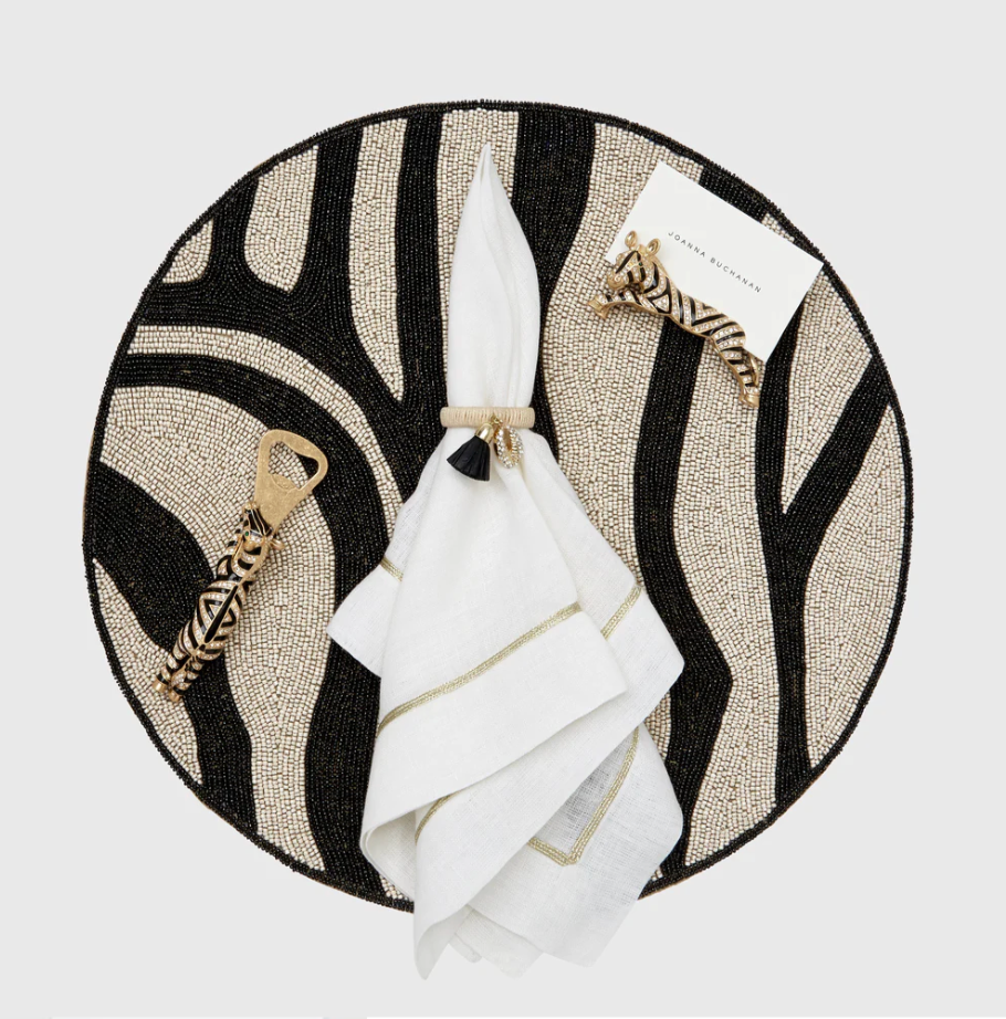 animal print gifts including zebra print placemat