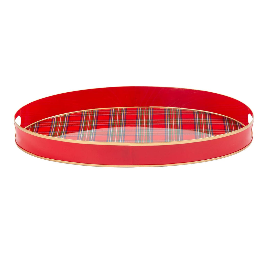 Tartan Plaid Enameled Olivia Tray
