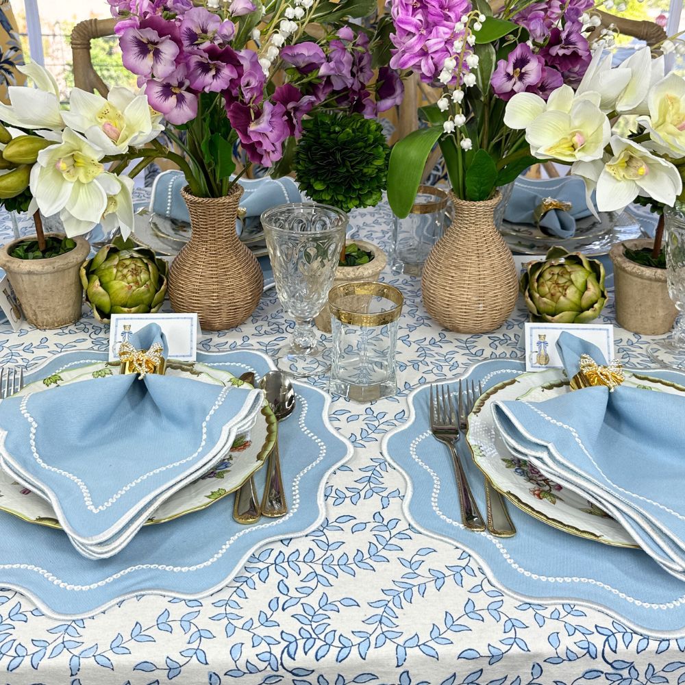 Blue Leaves - Tablecloth