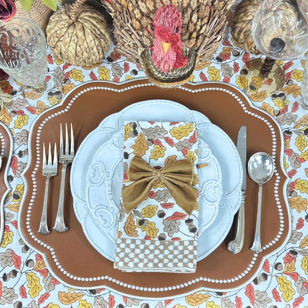 Charlotte Placemat - Light Cocoa Vegan Leather (Set of 4)