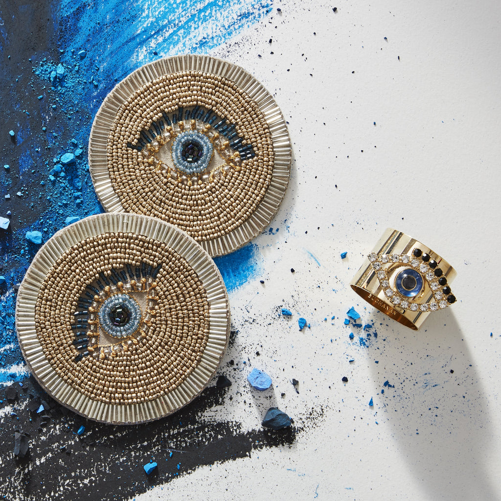 Evil eye napkin rings, set of two