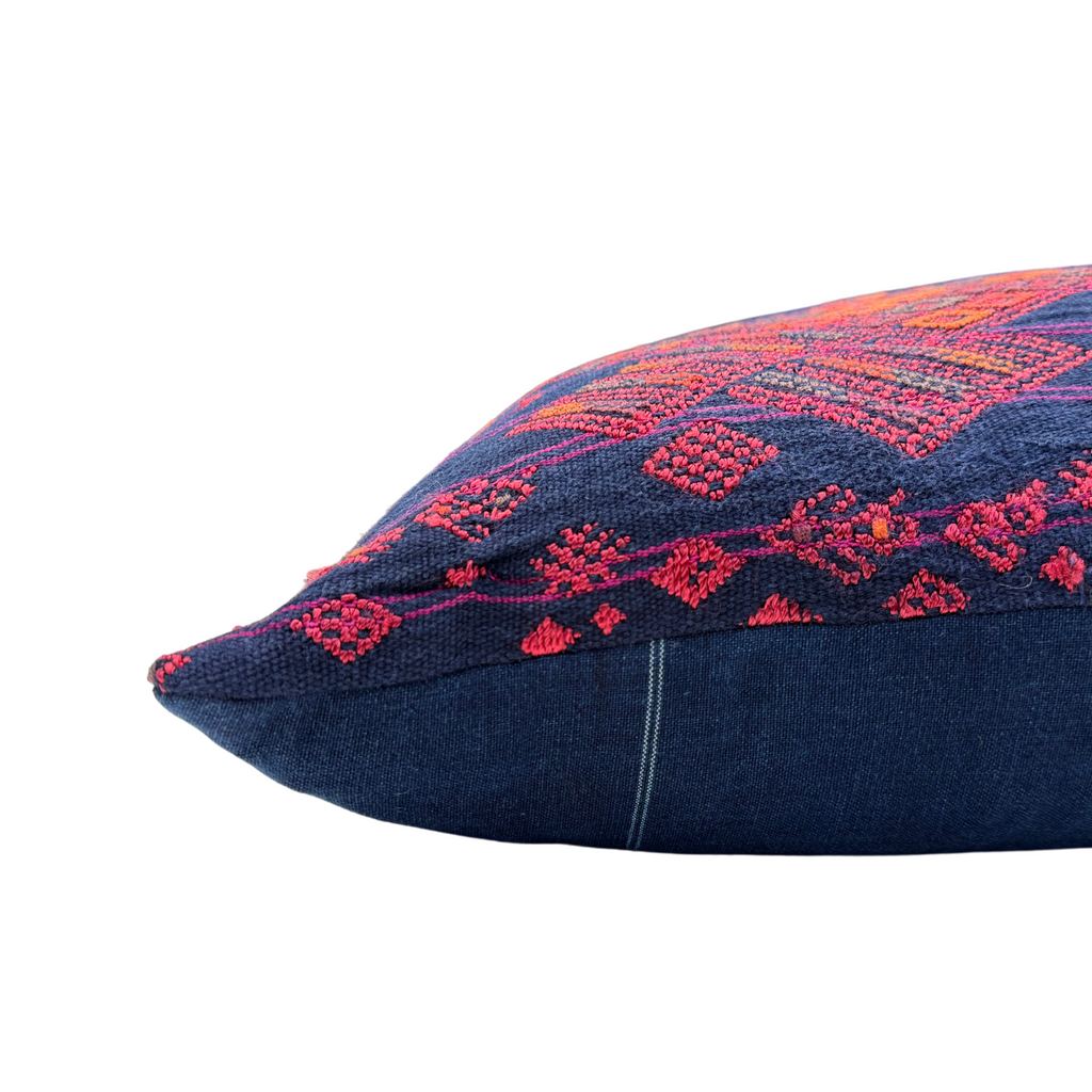 Embroidered Huipil & Handwoven Corte Throw Pillow Cover