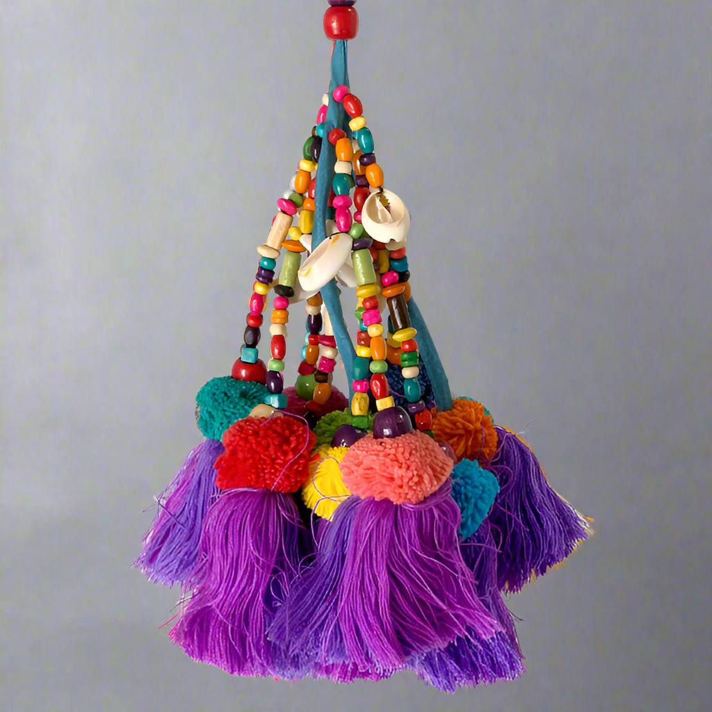 Cowrie Shell Tassel - Violet | SmithHönig