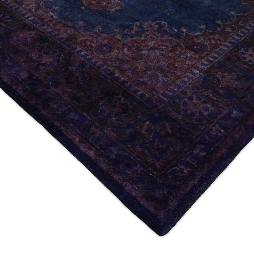 Blue & Purple Over-Dyed Premium Custom Made Wool Rug