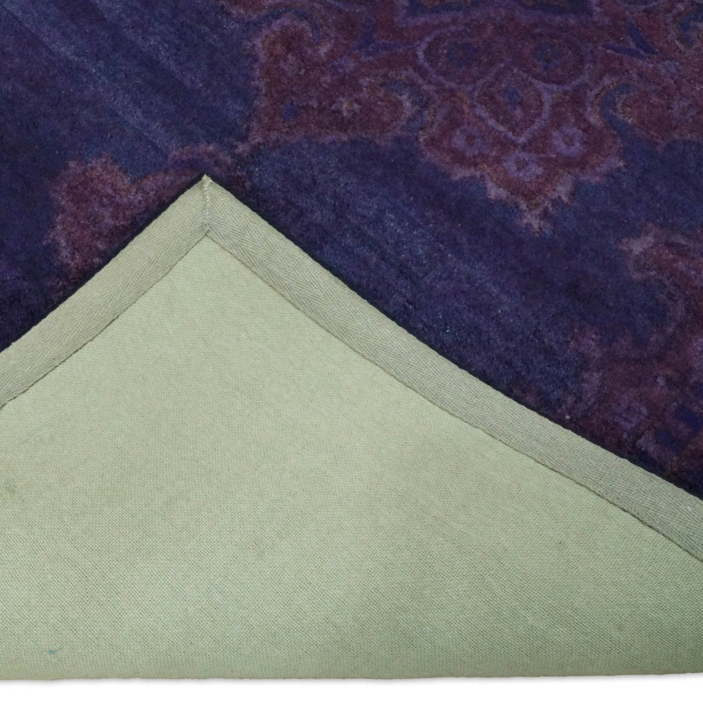 Blue & Purple Over-Dyed Premium Custom Made Wool Rug