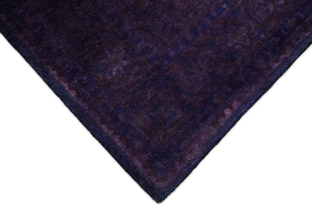 Blue & Purple Over-Dyed Premium Custom Made Wool Rug