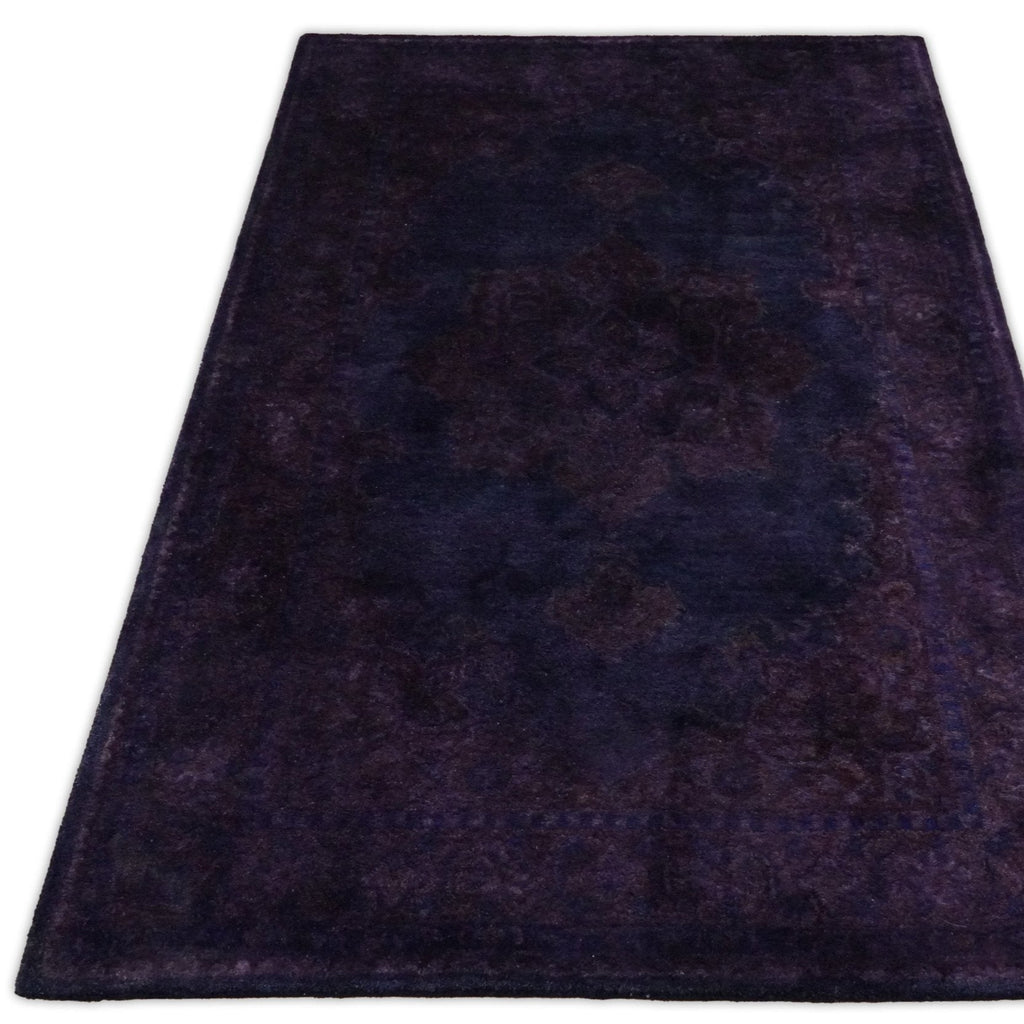 Blue & Purple Over-Dyed Premium Custom Made Wool Rug