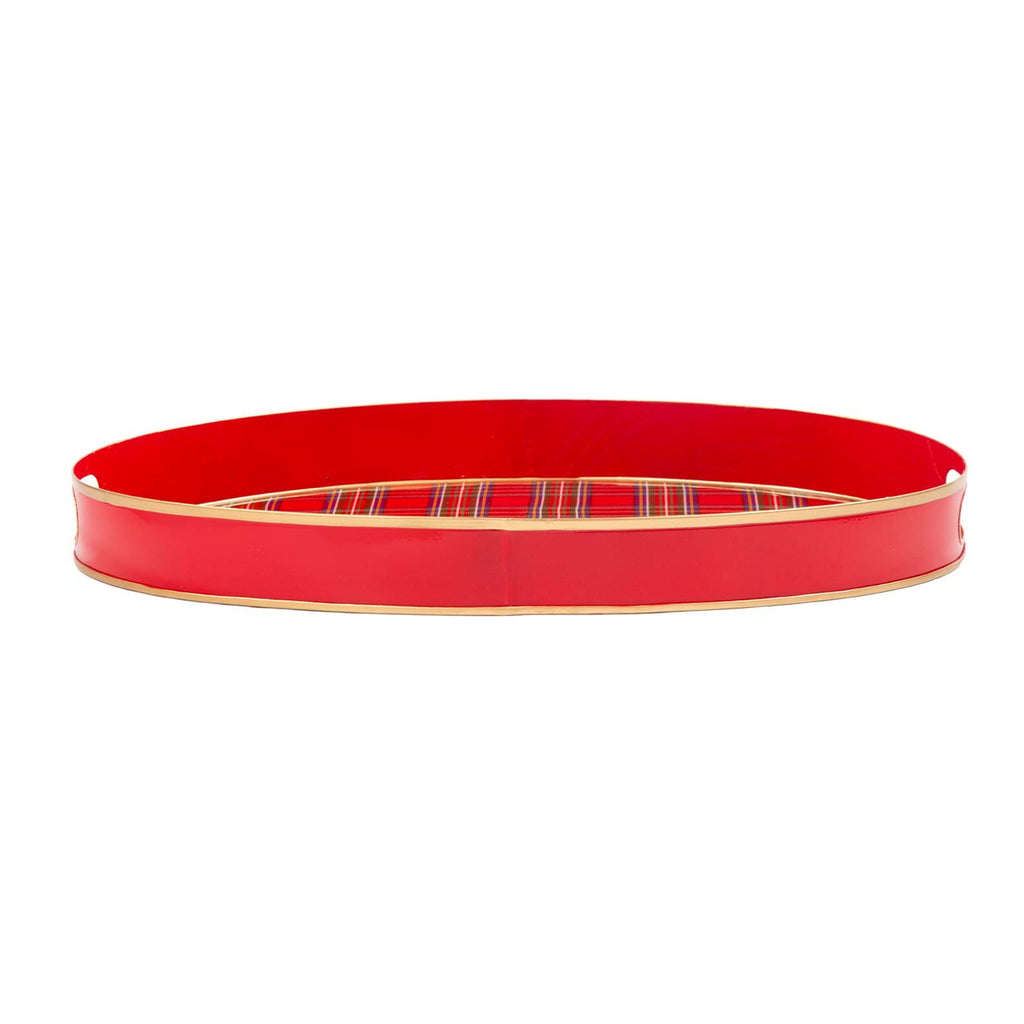 Tartan Plaid Enameled Olivia Tray