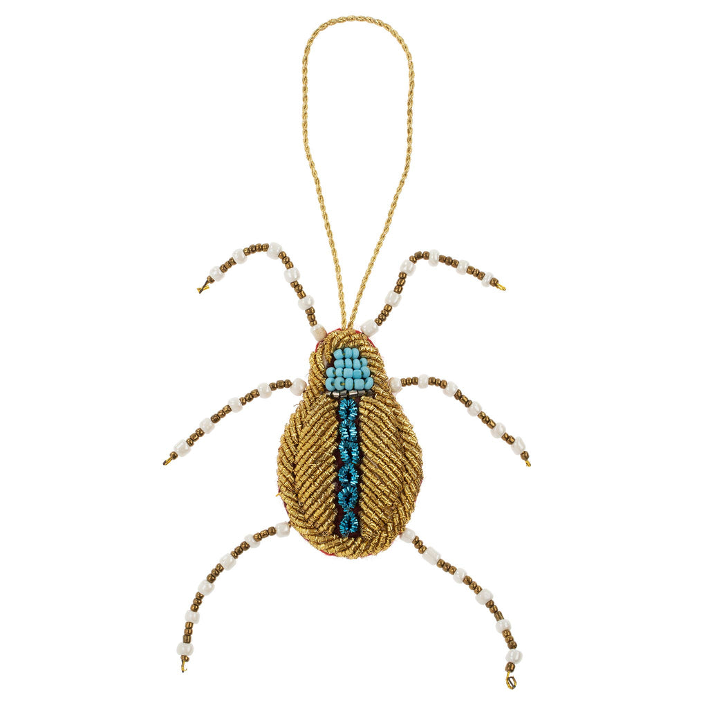 Glitter Bug Zardozi Ornament, Gold