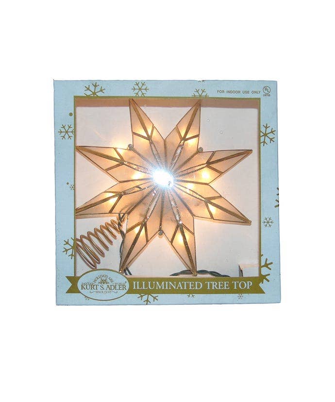 Gold Capiz Christmas Tree Topper