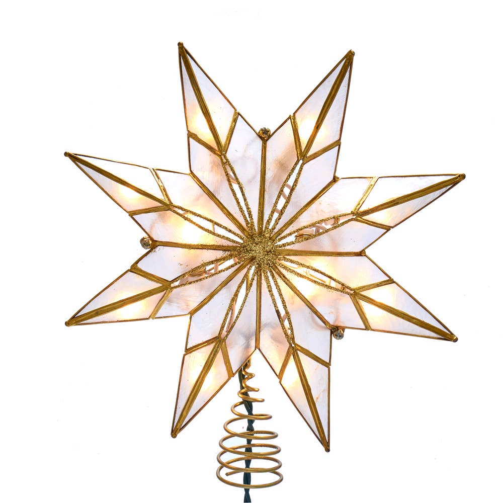 Gold Capiz Christmas Tree Topper