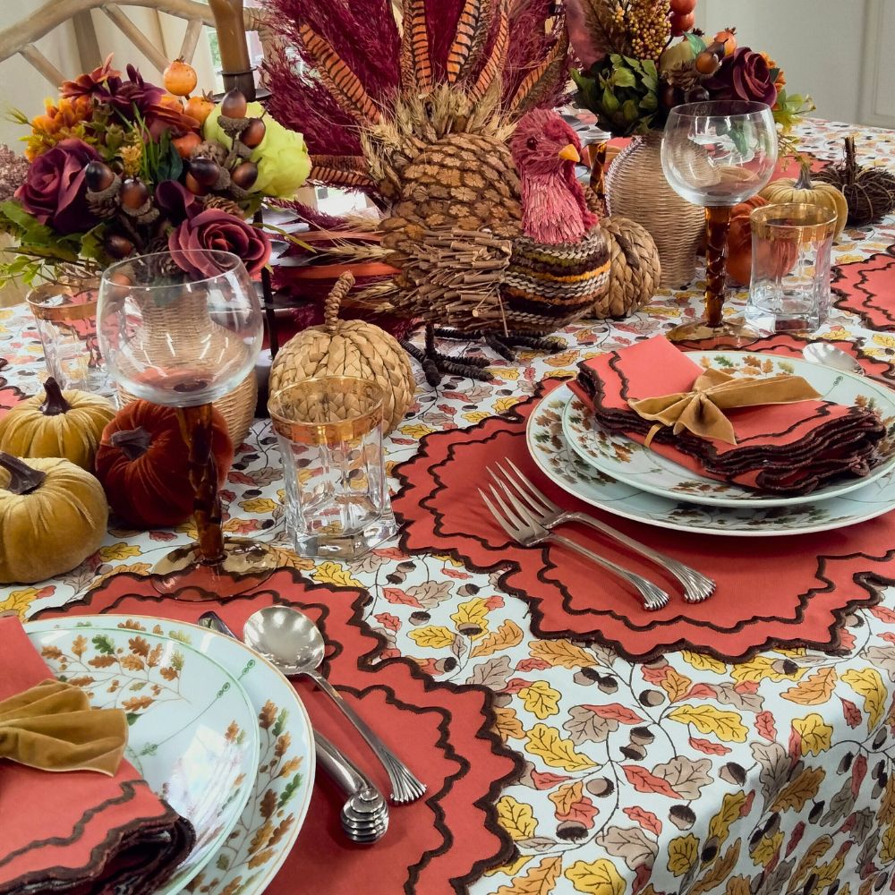 Whitley Placemat - Pumpkin and Cocoa (Set of 4)