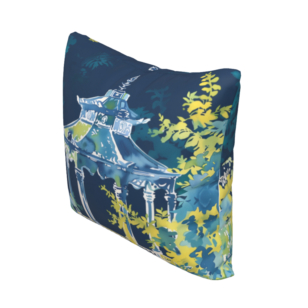 Blue Pavilion – Luxury Outdoor Pillow by SmithHönig - SmithHönig Outdoor Throw Pillow