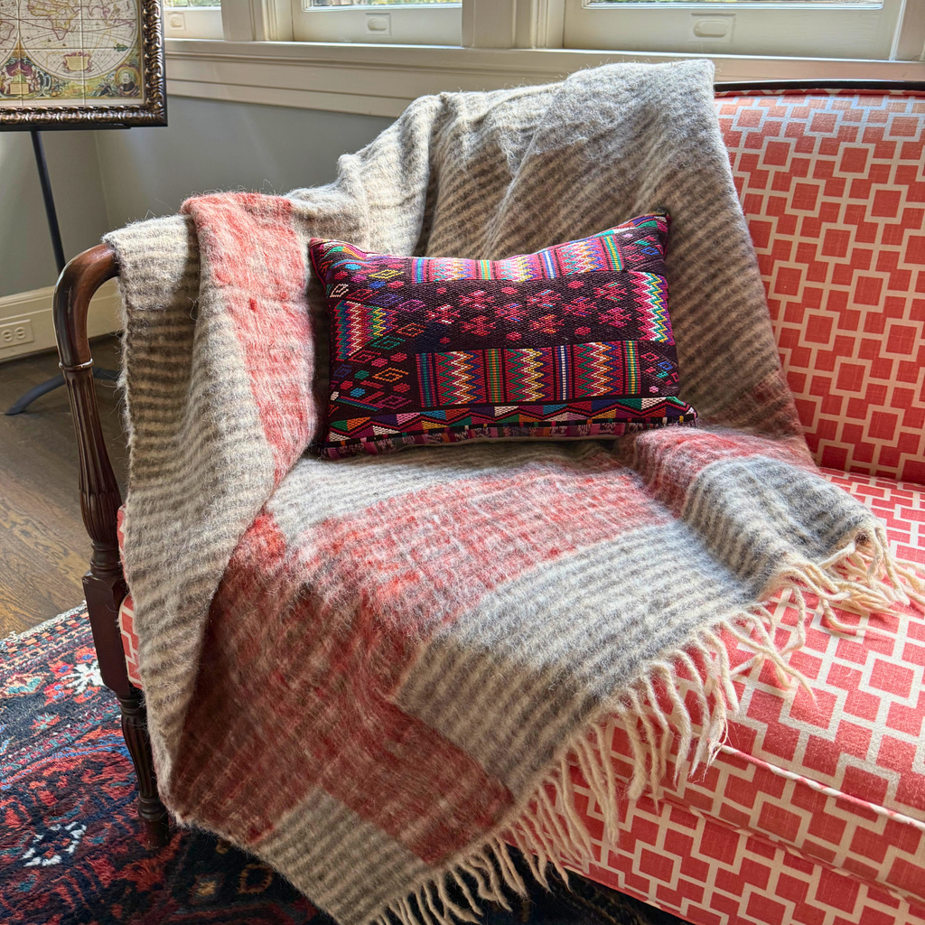 Huipil & Hemp Throw Pillow Cover