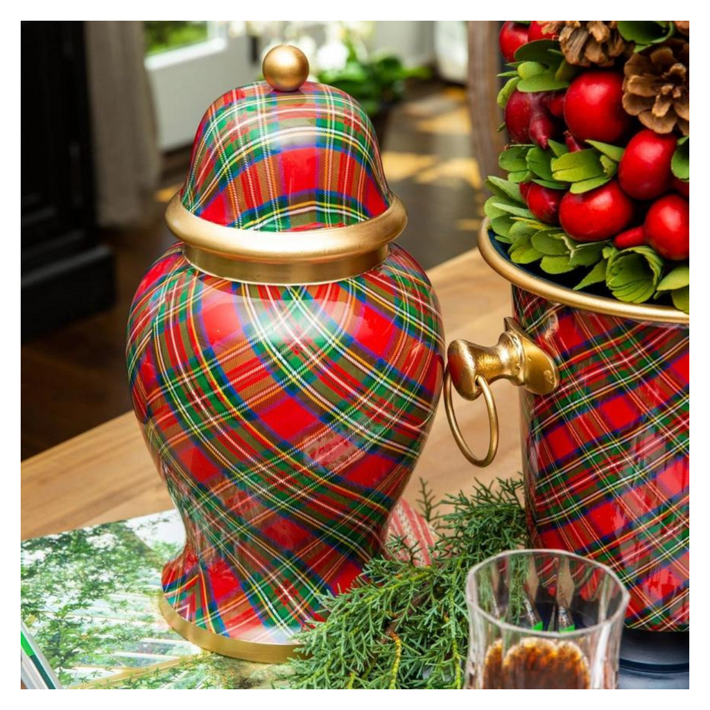 Royal Tartan Ginger Jar