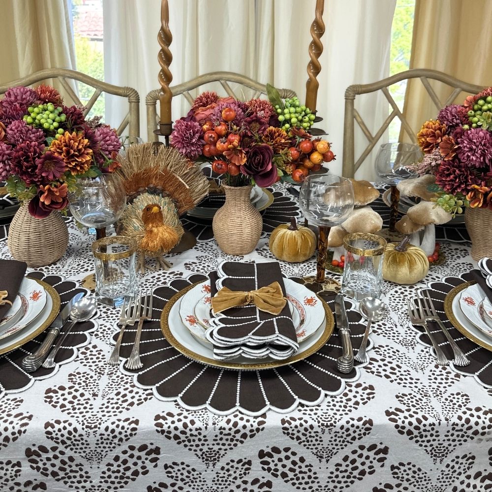 Studio Collection: Pippa Placemat - Cocoa/White (Set of 4)