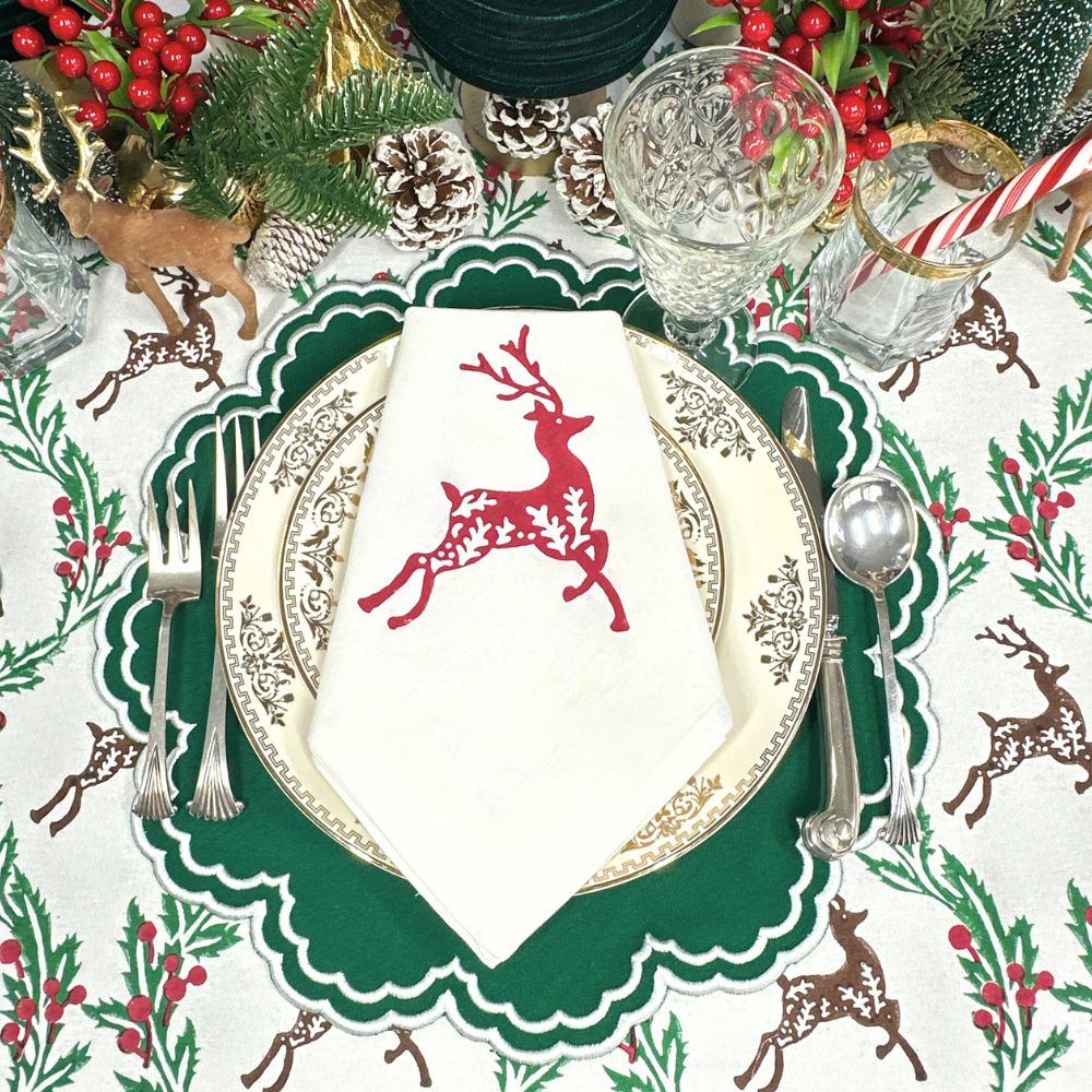 Bettina Placemat - Holiday Green (Set of 4)