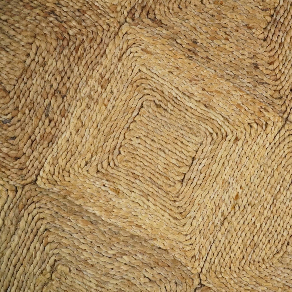 Hand Woven 100% Natural Fiber Brown Natural Jute & Wool Rug | JR16