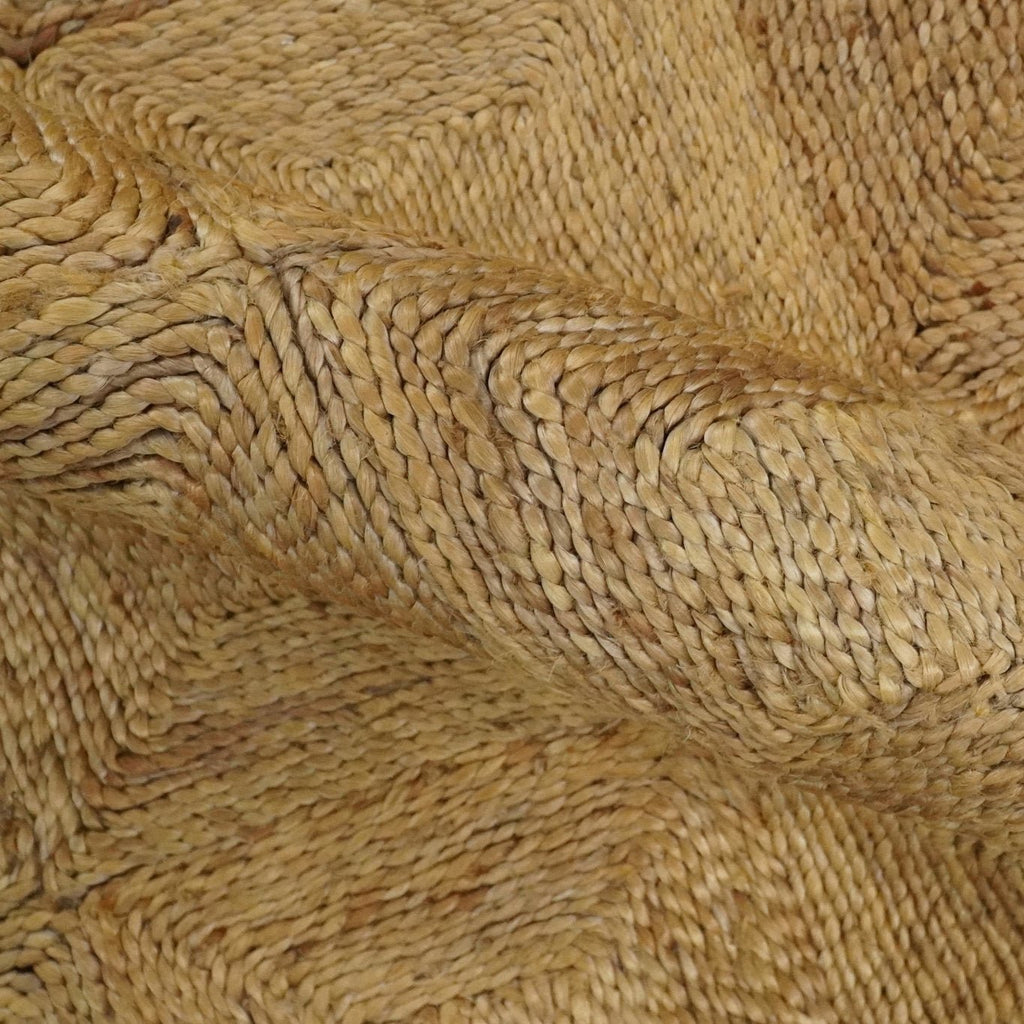 Hand Woven 100% Natural Fiber Brown Natural Jute & Wool Rug | JR16