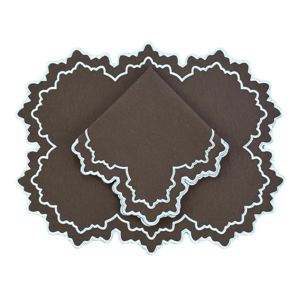 Whitley Placemat - Cocoa and White (Set of 4)