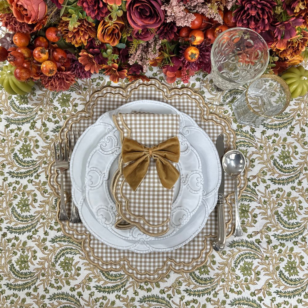Bettina Napkin - Wheat Gingham (Set of 4)