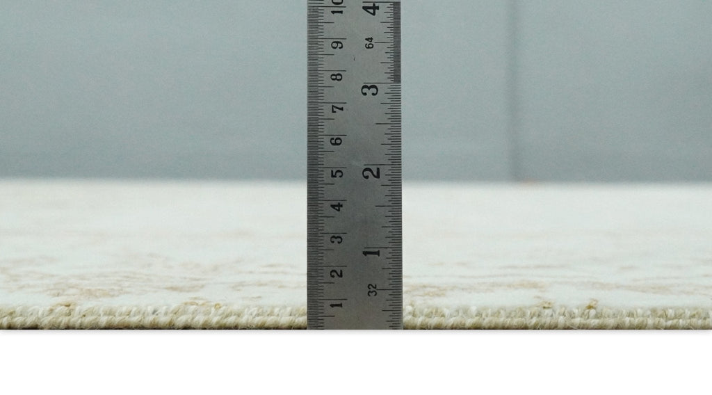 9x12 Fine Hand Knotted Beige and Brown Traditional Vintage Persian Style Antique Wool and Silk Rug | AGR46