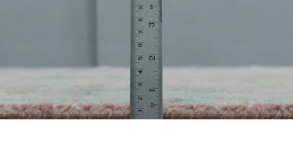 9x12 Hand Knotted Pink, Aqua and Purple Vibrant colorful Oushak Wool Area Rug