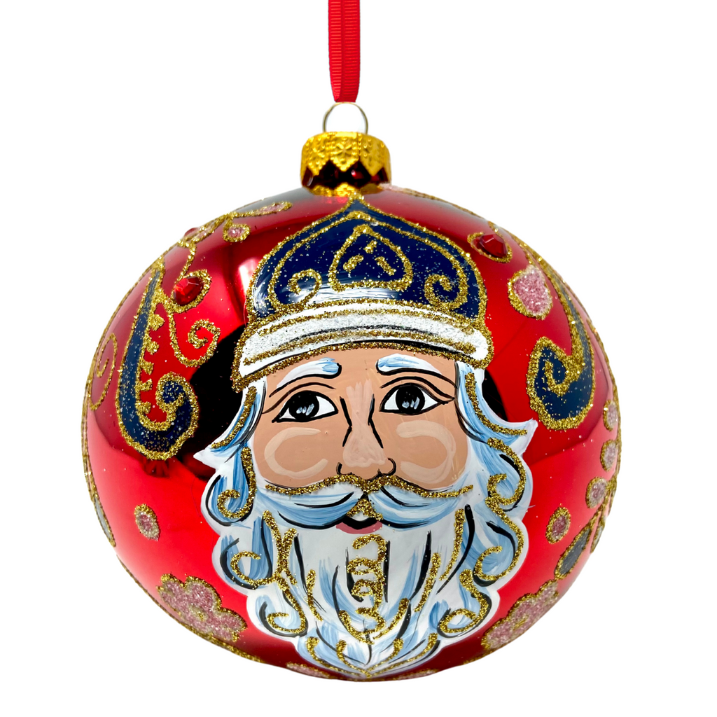 Beefeater Santa Glass Christmas Bauble
