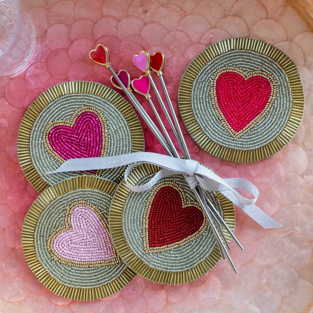 Heart Swizzle Sticks