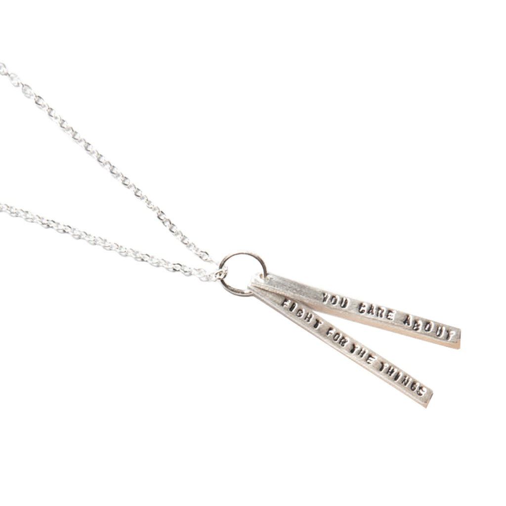 Long-Bar Quote Necklace -- Ruth Bader Ginsburg