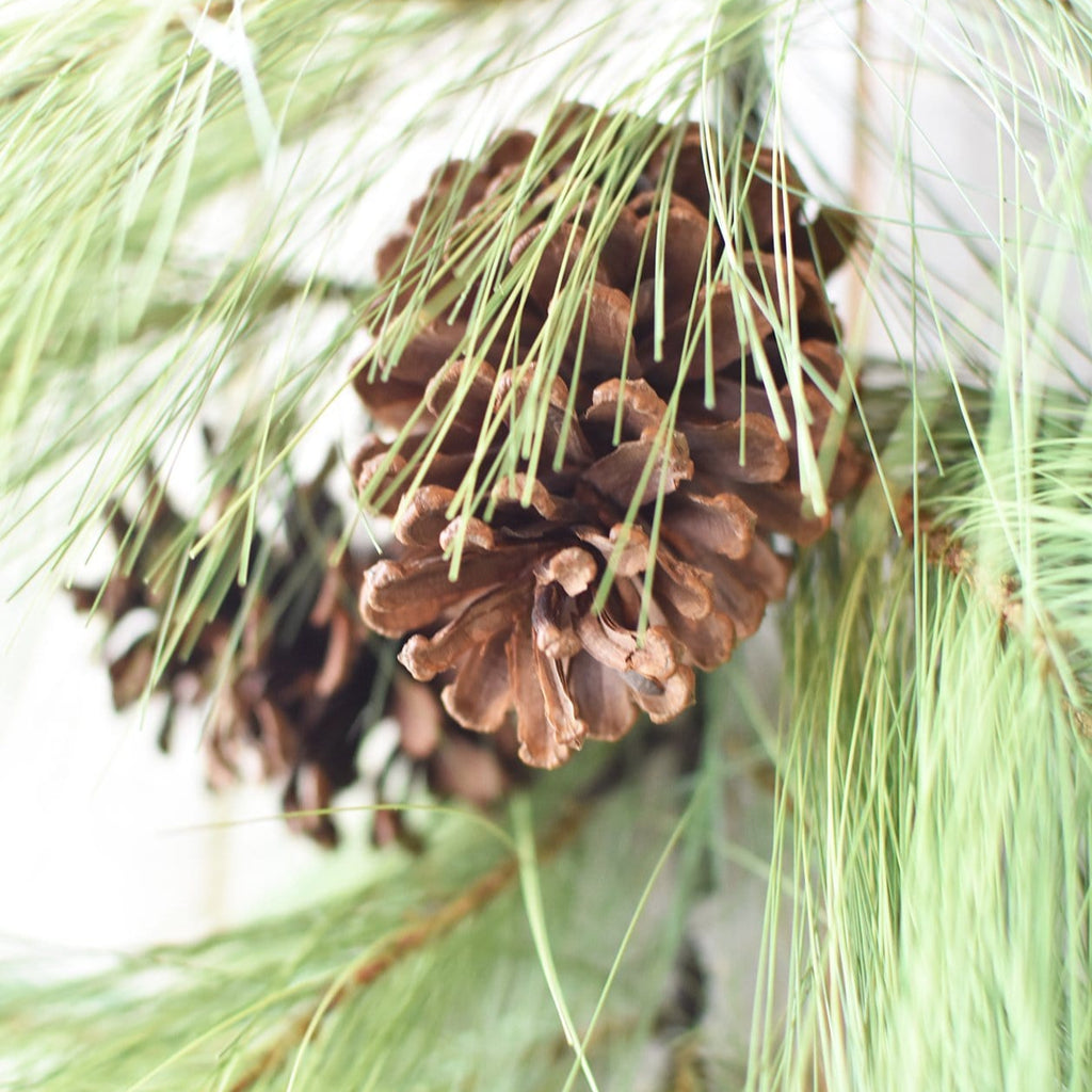 40" Faux Long Needle Pine Swag (w/o bow)