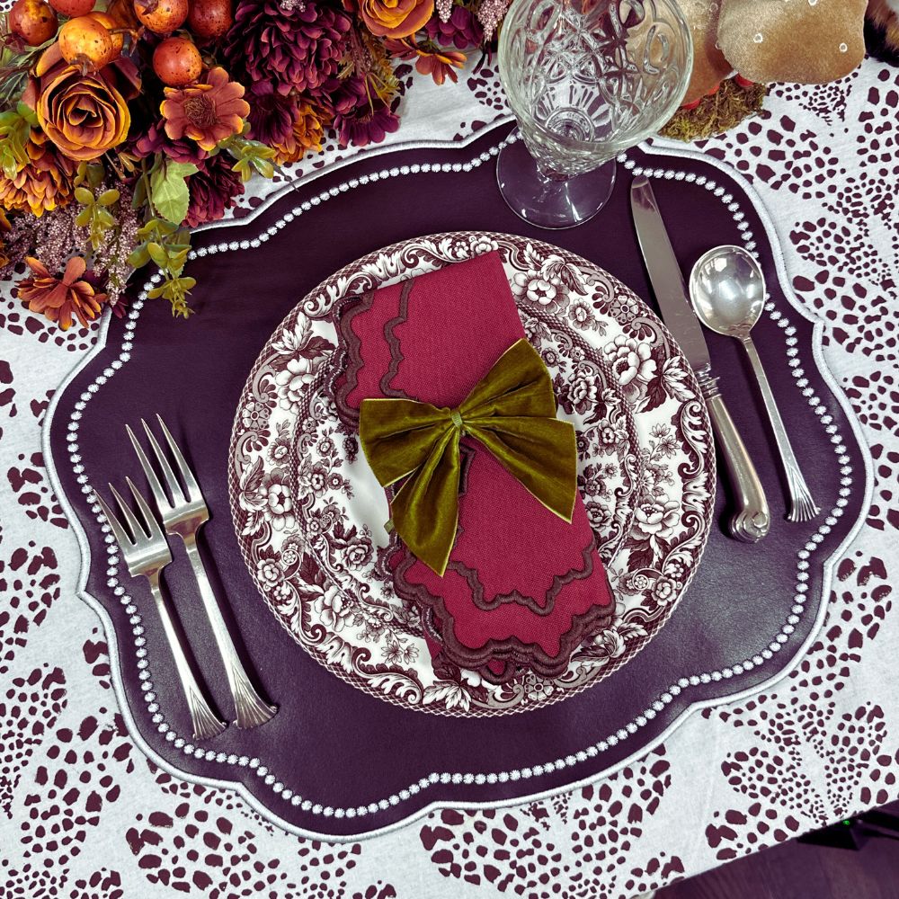 Charlotte Placemat - Dark Cocoa Vegan Leather (Set of 4)