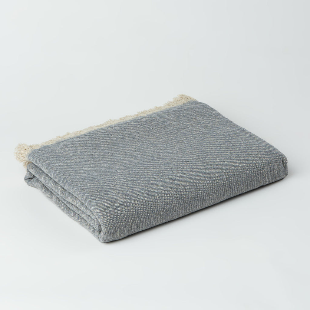 Ekani Linen and Cotton Turkish Throw Blanket