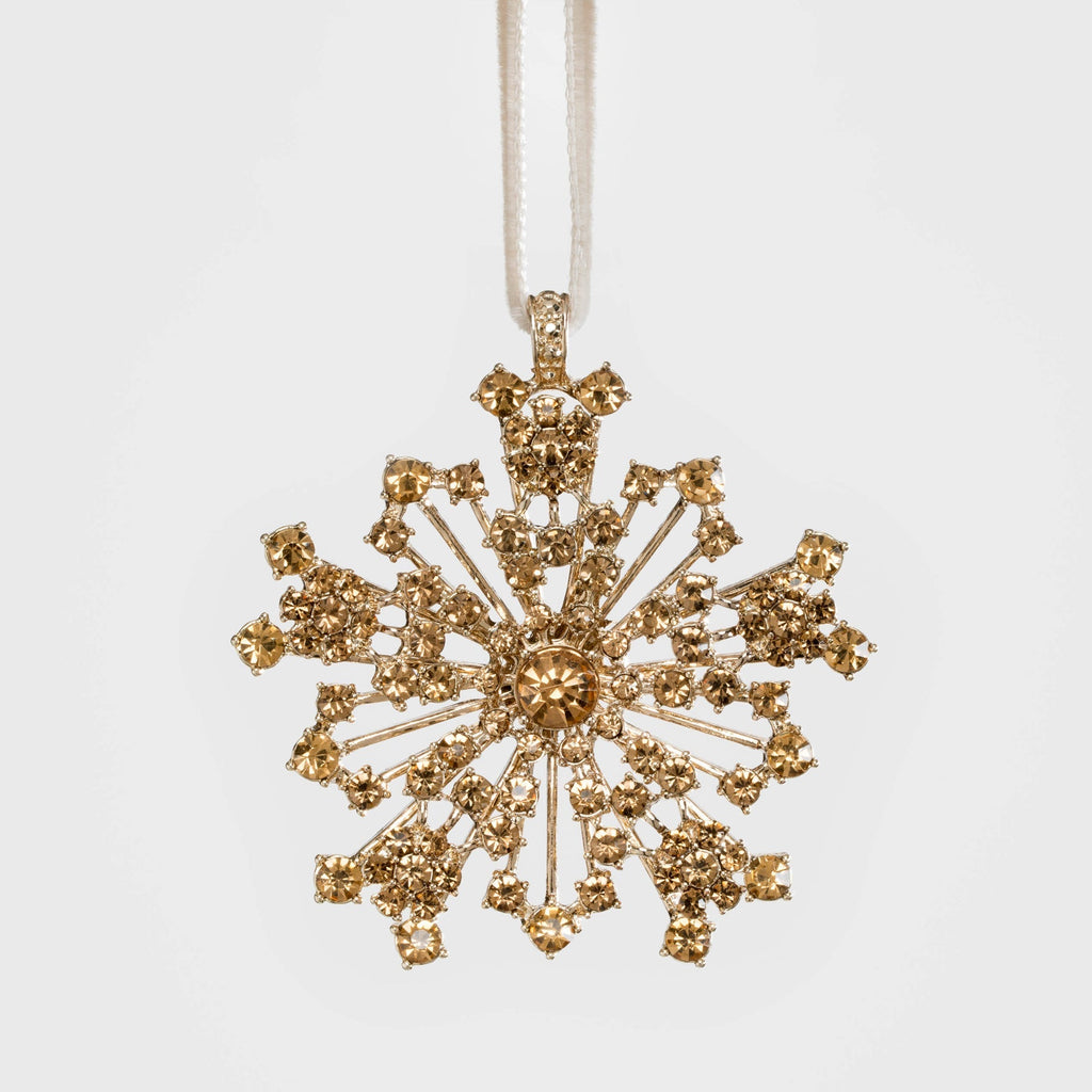 Sparkle snowflake ornament, topaz