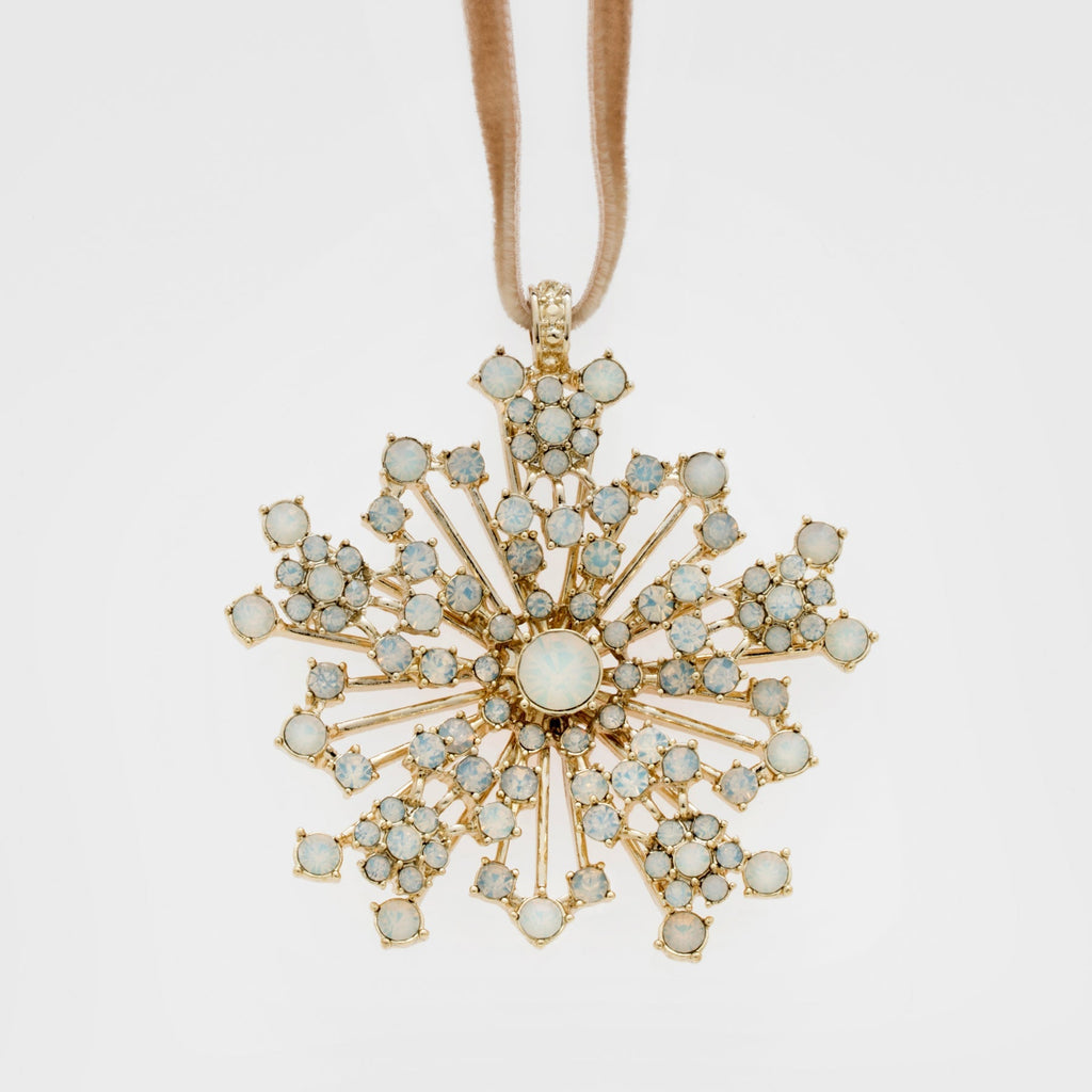 Sparkle snowflake ornament, opal