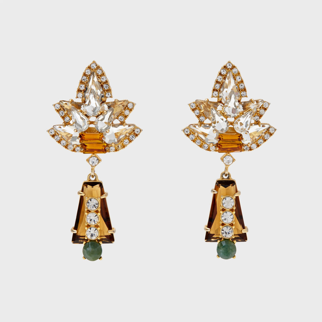 Starburst earrings, topaz