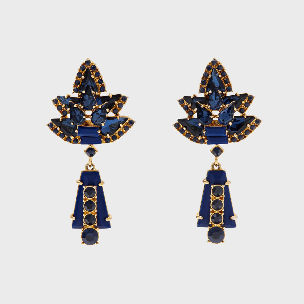 Starburst earrings, lapis lazuli