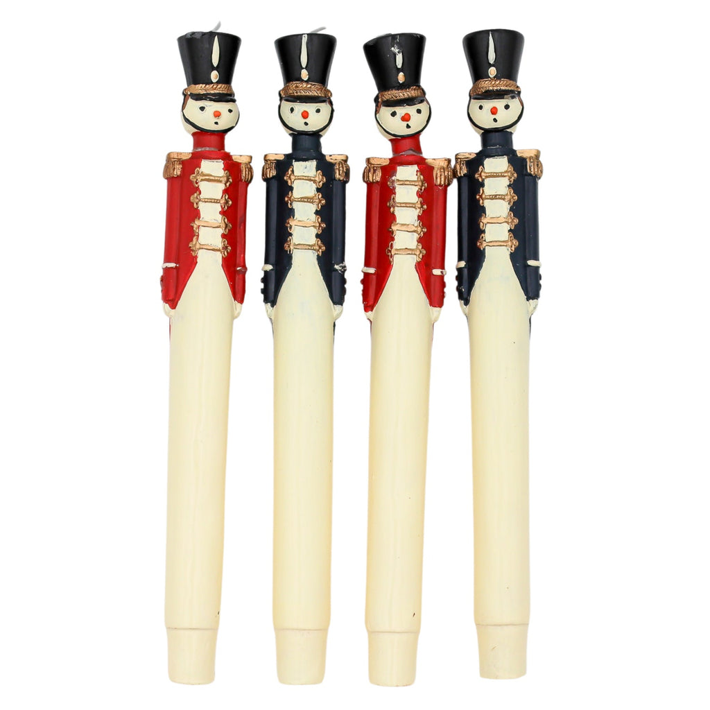 Pair of Handpainted Red Royal Guard Candles – Case of 10 Packs