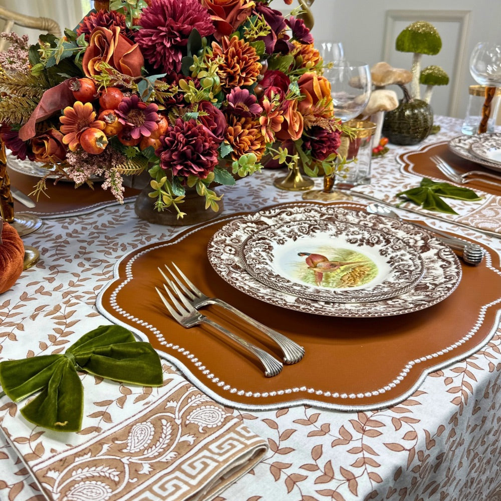 Charlotte Placemat - Light Cocoa Vegan Leather (Set of 4)