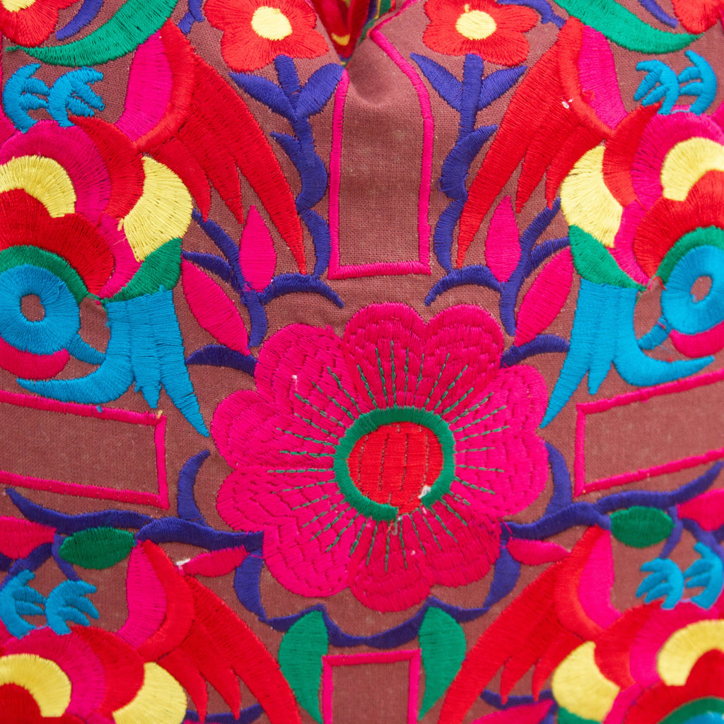 Lola Colorful Alebrije Silk Embroidered Pillow Cover